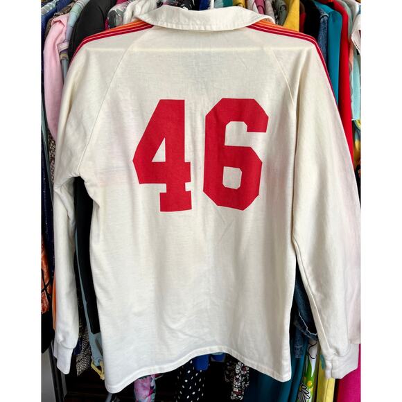 Vintage 70s Mt. Tahoma T-Birds Volleyball Athletic Collared Long Sleeve Polo - Picture 8 of 8